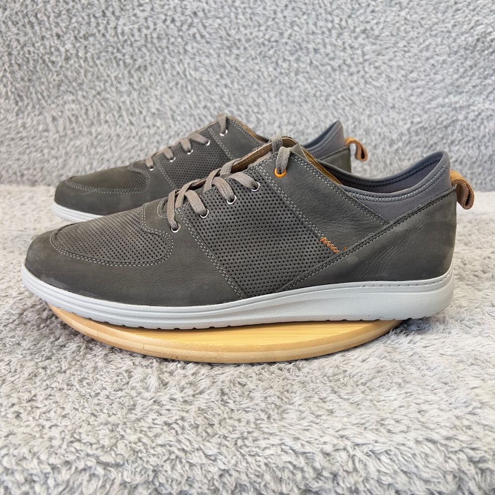 Samuel Hubbard Fast Mens 13 Wide Charcoal Grey Leather Walking Shoes Sneaker